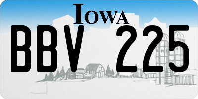 IA license plate BBV225