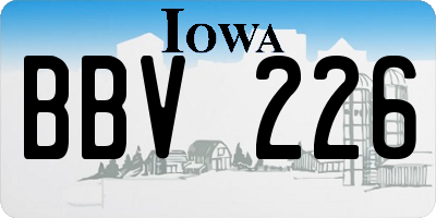 IA license plate BBV226