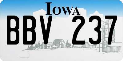 IA license plate BBV237