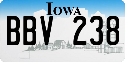 IA license plate BBV238