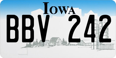 IA license plate BBV242