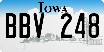 IA license plate BBV248