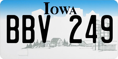 IA license plate BBV249