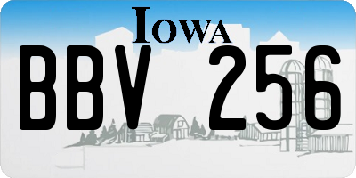 IA license plate BBV256