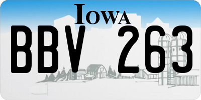 IA license plate BBV263