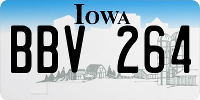 IA license plate BBV264