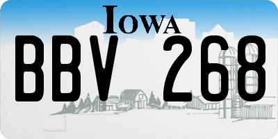 IA license plate BBV268