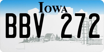 IA license plate BBV272