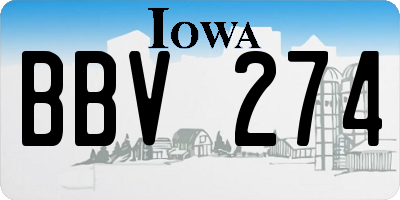IA license plate BBV274
