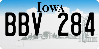 IA license plate BBV284
