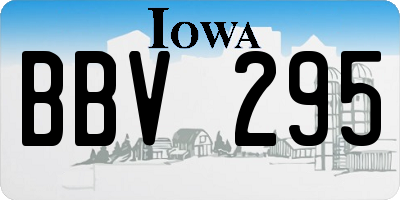 IA license plate BBV295
