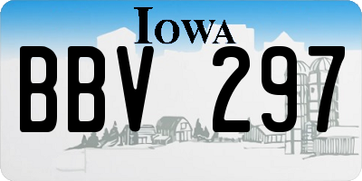 IA license plate BBV297