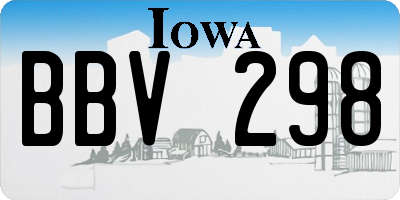 IA license plate BBV298