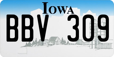 IA license plate BBV309