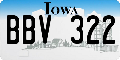 IA license plate BBV322