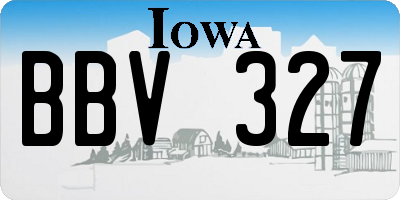 IA license plate BBV327