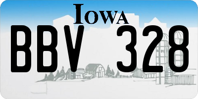 IA license plate BBV328