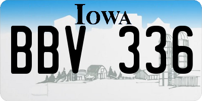 IA license plate BBV336