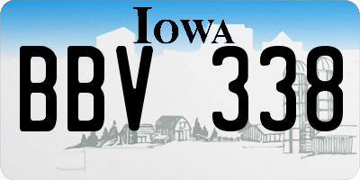 IA license plate BBV338