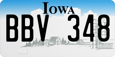 IA license plate BBV348