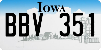 IA license plate BBV351