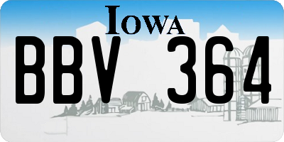 IA license plate BBV364