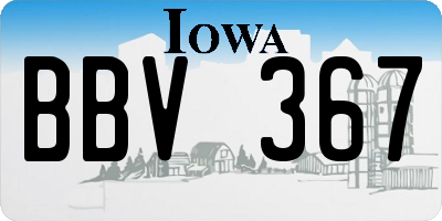 IA license plate BBV367
