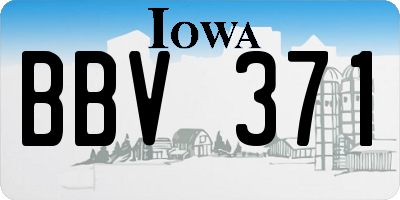 IA license plate BBV371
