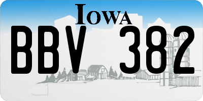 IA license plate BBV382