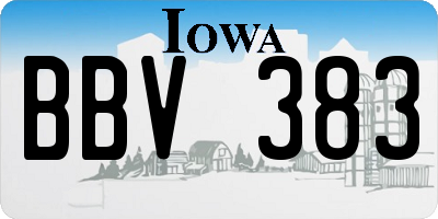 IA license plate BBV383