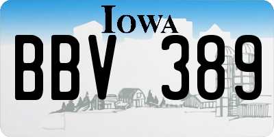 IA license plate BBV389