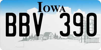 IA license plate BBV390