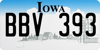 IA license plate BBV393