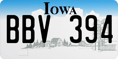 IA license plate BBV394