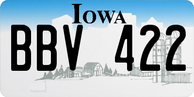 IA license plate BBV422