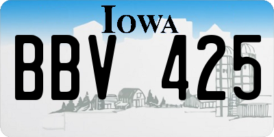 IA license plate BBV425