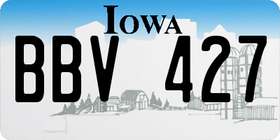 IA license plate BBV427