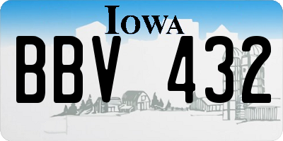 IA license plate BBV432