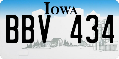 IA license plate BBV434