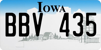 IA license plate BBV435