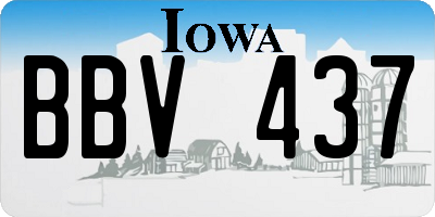 IA license plate BBV437