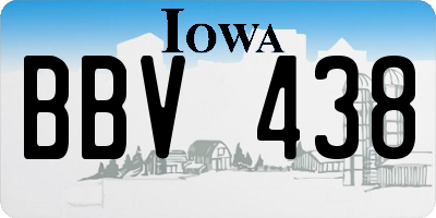 IA license plate BBV438