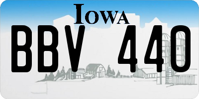 IA license plate BBV440