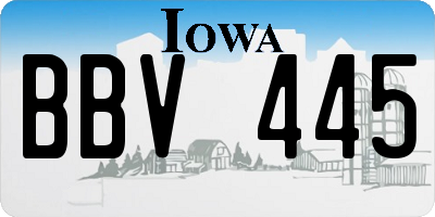 IA license plate BBV445