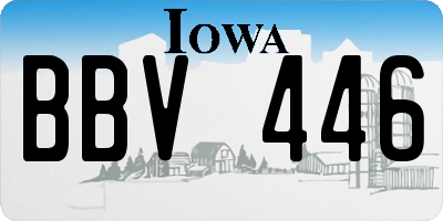 IA license plate BBV446