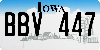 IA license plate BBV447