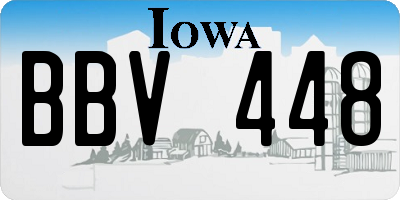 IA license plate BBV448