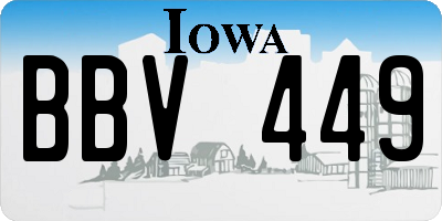 IA license plate BBV449