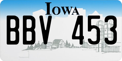 IA license plate BBV453