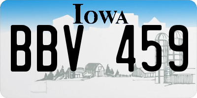 IA license plate BBV459